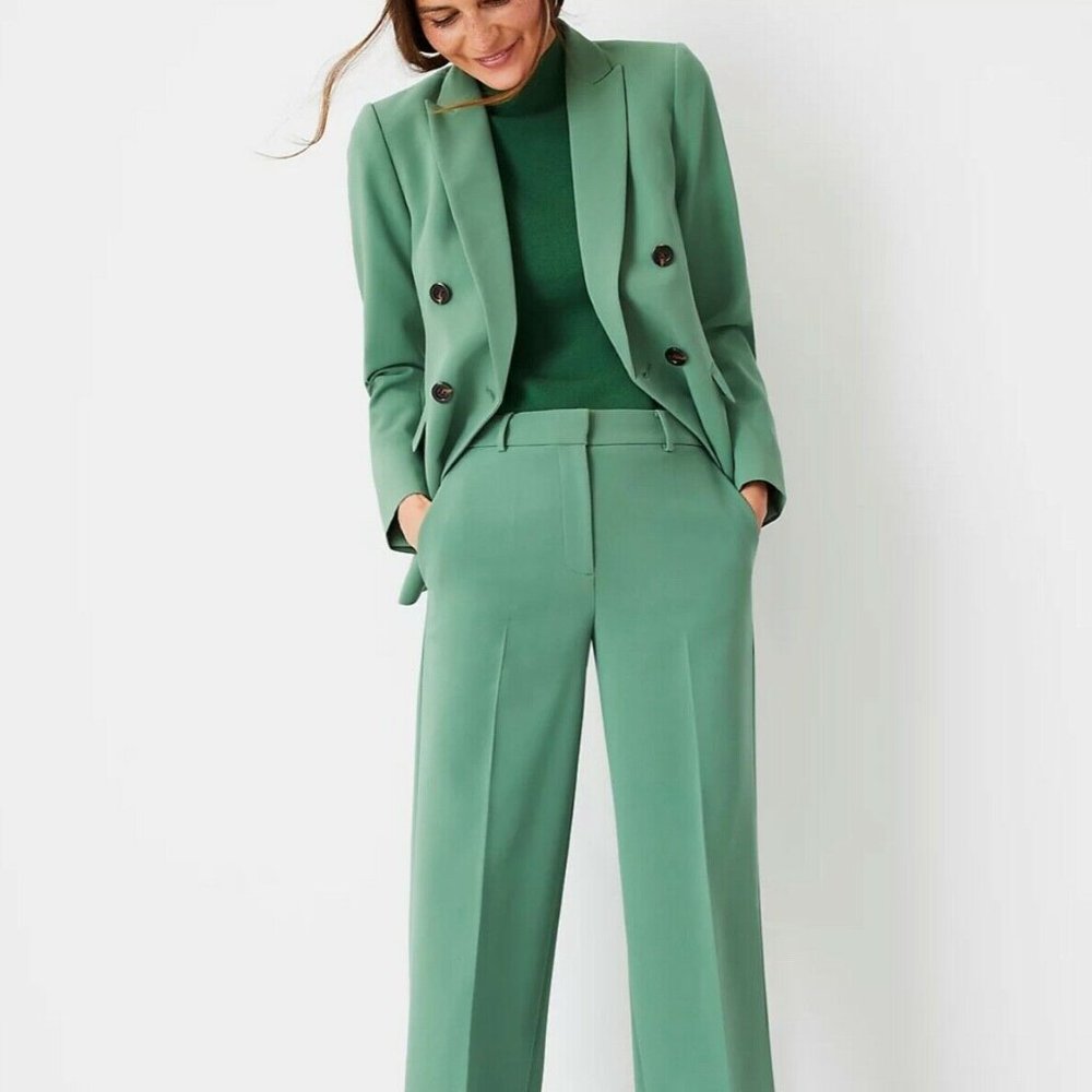 ANN TAYLOR TALlLDOUBLE BREASTED BLAZER/ PANTS Sz 8